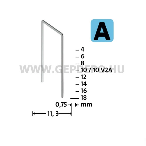 Novus A 53 SH szuperkemény tűzőkapocs 12 mm 800 db