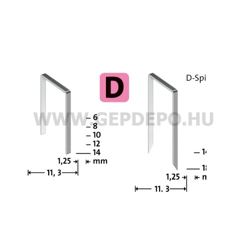 Novus D 53F tüzőkapocs 6 mm 1200 db