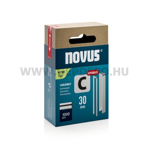 Novus C 4 keskeny tűzőkapocs 30 mm 1000 db