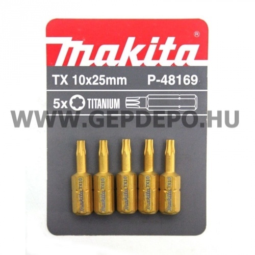 Makita titánium bit T10x25 mm - 5 db