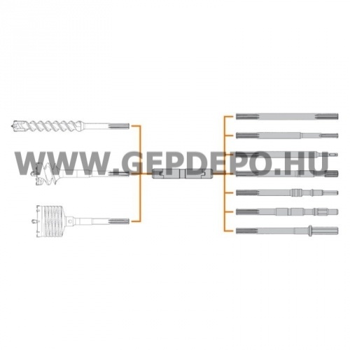 Makita SDS-MAX Dre-Connect adapter 190 mm