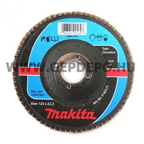 Makita lamellás csiszolótárcsa 125mm K40 (Fém / Fa)