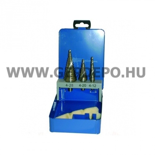 Makita lépcsős fúró készlet Hss-Co+Tialn 3 részes