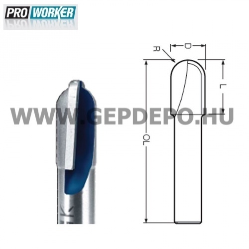 Makita homorulatmaró kés D:10mm L:16mm R:5mm S:8mm
