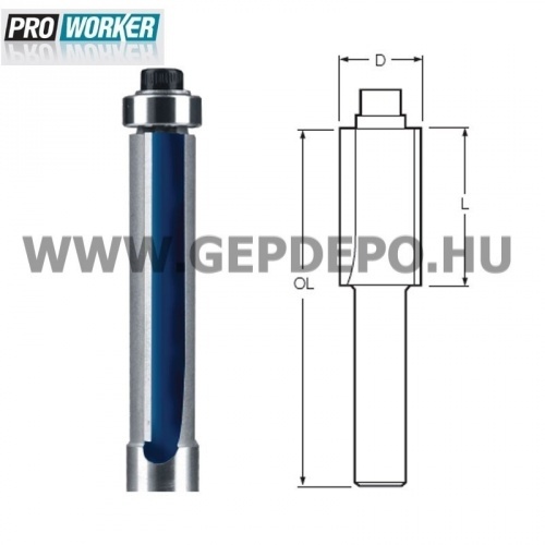 Makita alsó csapágyas másoló marókés D:12,7mm L:38,1mm S:12mm