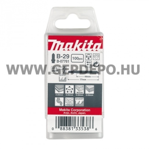 Makita HCS B-29 szúrófűrészlap FA, befejező, TPI:16, 76 mm - 100 db (T101AO)