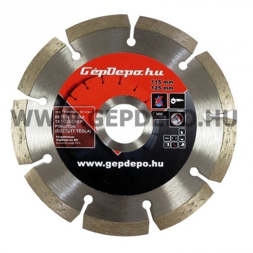 GépDepo.hu szegmenses gyémánttárcsa 125mm