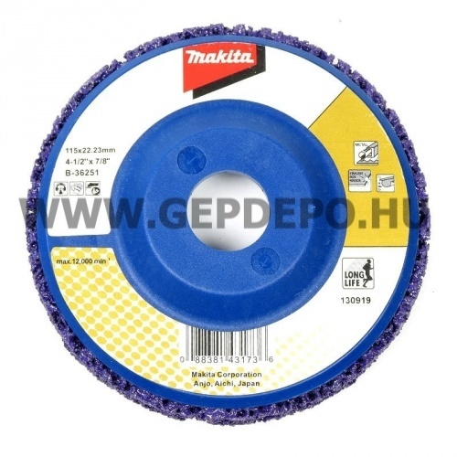 Makita négertárcsa lila nylon 115 mm