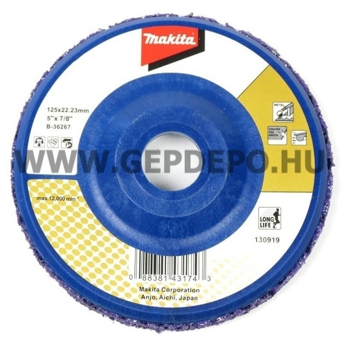 Makita négertárcsa lila nylon 125 mm