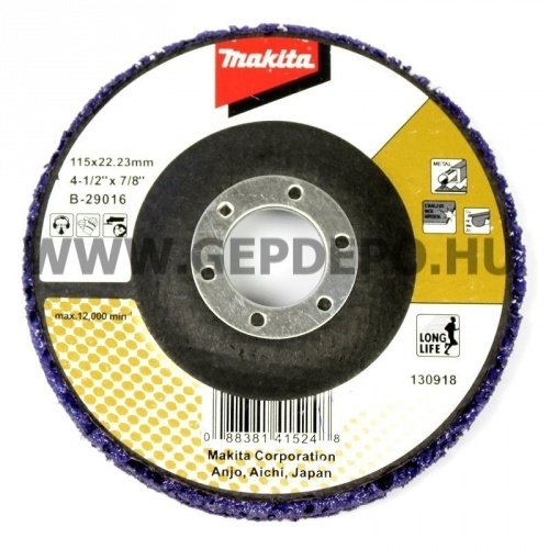 Makita négertárcsa lila üvegszálas 115 mm