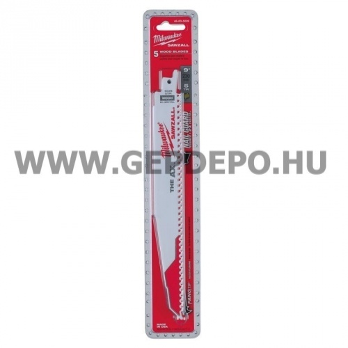 Milwaukee Sawzall Heavy Duty AX bontó orrfűrészlap SZEGES FA TPI:5, 230 mm