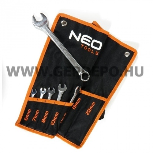 Neo csillag-villáskulcs készlet CrV 6-22mm-ig 12 részes, vászon tartóban