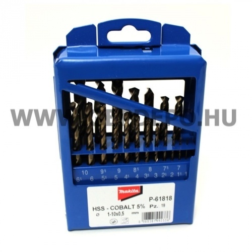 Makita HSS Co 5 fémfúró készlet 1-10 mm - 19 részes