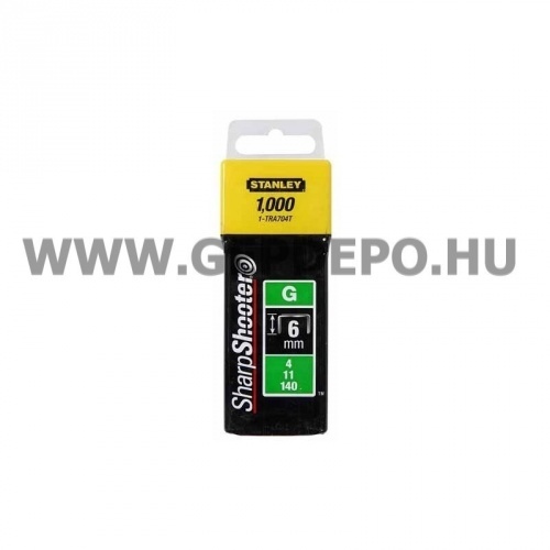 Stanley tűzőkapocs "G" (4/11/140) 8mm 5000db