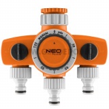 NEO Mechanikus öntözőidőzítő óra, 3 utas, max.120perc
