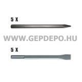 Makita SDS-Max standard véső csomag 400 mm (5 spicc+5 lapos)