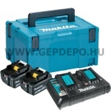 Makita 2db BL1850B+DC18RD töltő csomag MAKPAC kofferben