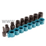 Makita dugókulcs készlet 9 részes 1/2" CR-MO, 1/4" adapterrel