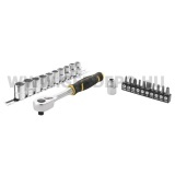 Stanley 3/8" dugókulcs készlet 3 fokonkénti fogazással