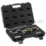 Stanley 3/8" dugókulcs készlet 5 fokonkénti fogazással, 45 részes