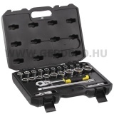 Stanley 1/2" dugókulcs készlet 5 fokonkénti fogazással, 24 részes