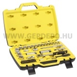 Stanley 3/8" dugókulcs készlet 3 fokonkénti fogazással 49 részes