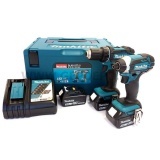 Makita DLX2127TJ1 akkus szett 18V LXT XPT (DDF482 + DTD152 + 3x BL1850B + 1x DC18RC + MakPac)