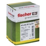 Fischer beütő dübel újrahasznosított műanyagból gvz süllyesztett fejű csavarral UX Green 6x60mm