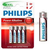 Philips PowerAlkaline LR03P4B/10 AAA ceruza elem LR03 4db/csomag