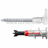 Fischer DUOPOWER műanyag dübel EasyHook félkör kampóval