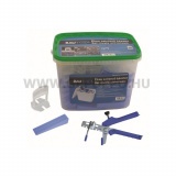 Bautool ékes szintező készlet (100 db ék, 100 db 1mm/0-12mm kapu, 1 db fogó)