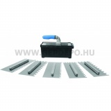 Bautool fogazott glettelő készlet - 130 x 280 mm, 8 részes