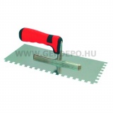 Bautool profi rozsdamentes glettelő soft nyéllel - 130 x 280 mm, 12 mm-es fogakkal