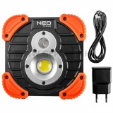 Neo Outdoor Akkus reflektor, talpas COB LED 750 +250 Lumen