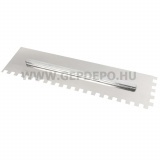 Bihui svájci glettvas lap - 480 x 130 mm, 10 mm-es fogakkal
