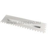 Bihui svájci glettvas lap - 480 x 130 mm, 12 mm-es fogakkal