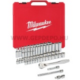 Milwaukee 3/8" Racsnis dugókulcs készlet metrikus és colos méret (56 részes)
