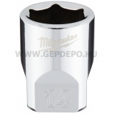 Milwaukee 1/4" Dugókulcsbetét rövid, 14 mm
