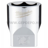 Milwaukee 1/4" Dugókulcsbetét rövid, 15 mm