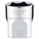 Milwaukee 3/8" Dugókulcsbetét rövid, 18 mm