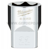 Milwaukee 1/2" Dugókulcsbetét rövid, 23 mm