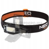 Neo fejlámpa tölthető USB 180 LUMEN COB LED