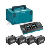 Makita 4db BL4080F+DC40RB töltő csomag MAKPAC kofferben