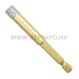 Abraboro GOLD PRÉMIUM csempe és kerámiafúró gyémántbevonattal, E 6.3, 5 mm