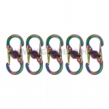 Nite Ize S-Biner MicroLock acél karabiner csomag - 5 db, szivárvány