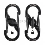 Nite Ize S-Biner MicroLock acél karabiner csomag - 2 db, fekete