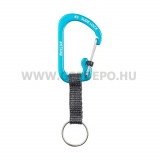 Nite Ize SlideLock alumínium karabiner kulcstartó hevederrel, kék