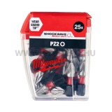 Milwaukee Shockwave Impact Duty pozidriv bit PZ2x25 mm - 25 db