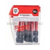 Milwaukee Shockwave Impact Duty torx bit T25x50 mm - 10 db
