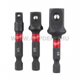 Milwaukee Shockwave Impact Duty dugókulcs adapter készlet - 3 részes